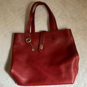 Fossil leather handbag